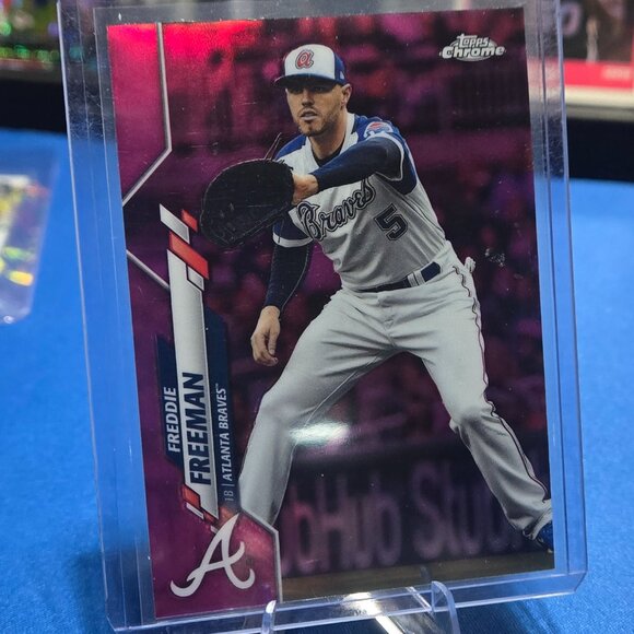 2020 Topps Chrome Pink Refractor #131 Freddie Freeman - Picture 1 of 2